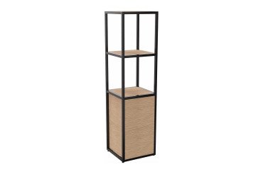 <div>Library Lumya L 40 x D 41.5 x H 162 cm starting module black metal structure 1 door</div>
