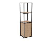 Library Lumya L 40 x D 41.5 x H 162 cm starting module black metal structure 1 door