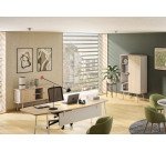 Bahut Lumya L 143,5 x P 40 x H 75 cm pieds métal 2 portes