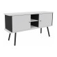 Buffetkast Lumya L 143,5 x D 40 x H 75 cm zwarte metalen voet 2 deuren