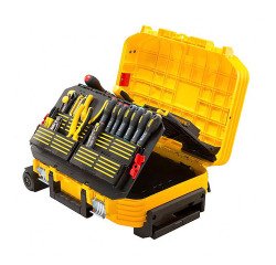 Maintenance tool case on wheels STANLEY® FATMAX® filled with 100 pieces