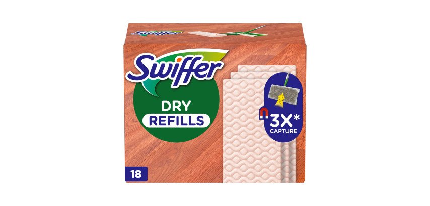 Lingette sèche dépoussiérante bois et parquet Swiffer Dry - Paquet de 18