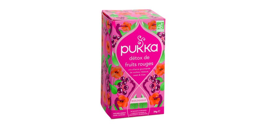 Infusion Détox de Fruits Rouges Bio Pukka - Boîte de 20 sachets
