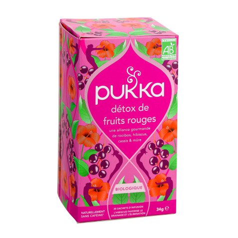Infusion Détox de Fruits Rouges Bio Pukka - Boîte de 20 sachets