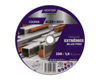 Disque à tronçonner fin pour métal/inox Norton Travaux Extremes 230 x 1,9 x 22,23 mm