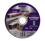 Disque à tronçonner fin pour métal/inox Norton Travaux Extremes 125 x 1 x 22,23 mm