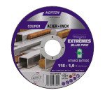 Disque à tronçonner fin pour métal/inox Norton Travaux Extremes 115 x 1 x 22,23 mm