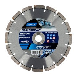 Disque diamant béton Norton Ø 230 x 22,23 mm - Nombre de segment 16