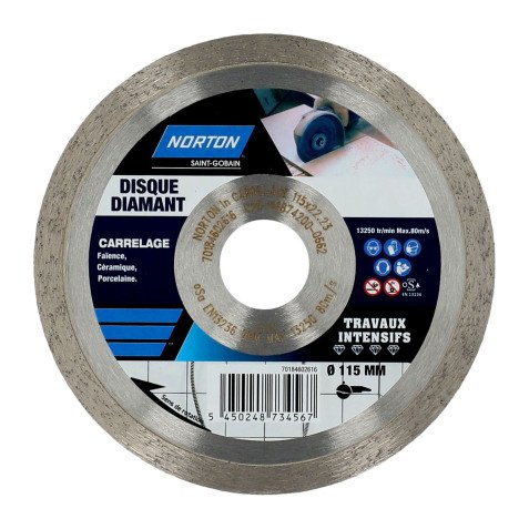 Disque diamant carrelage Norton Ø 115 mm