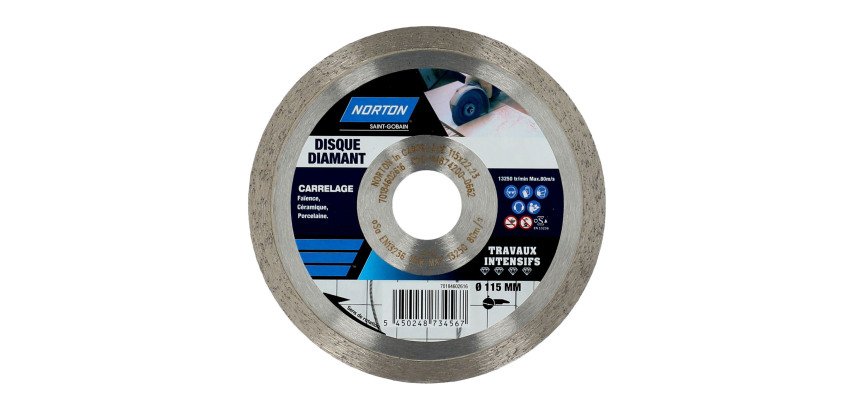 Disque diamant carrelage Norton Ø 115 mm