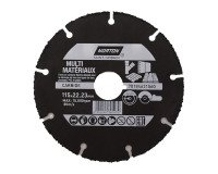 Disque carbure Norton multi-matériaux  Ø 115 x 22,23 mm - Nombre de segment 9
