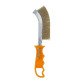 Brosse à main Norton manche en plastique jaune /laiton 260 x 40 mm