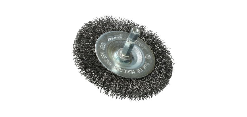 Brosse circulaire ondulée acier Norton Ø 75 mm pour perceuse