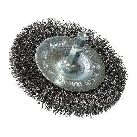 Brosse circulaire ondulée acier Norton Ø 75 mm pour perceuse