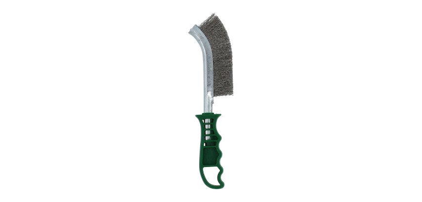 Brosse à main Norton manche en plastique vert/inox 260 x 40 mm