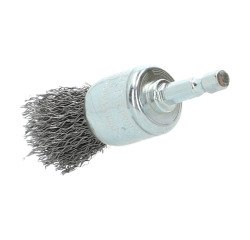 Brosse pinceau ondulée acier Norton Ø 25 mm pour perceuse