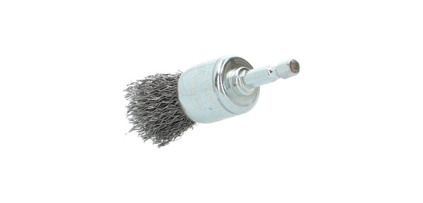 Brosse pinceau ondulée acier Norton Ø 25 mm pour perceuse