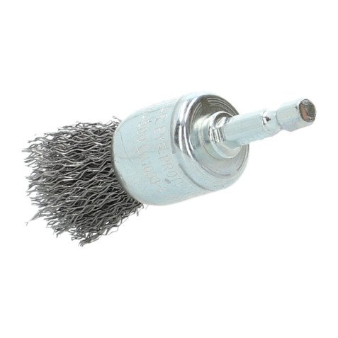 Brosse pinceau ondulée acier Norton Ø 25 mm pour perceuse