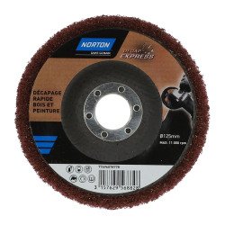 Disque Decap' Express Norton bois et peinture Ø 125 x 22,23 mm