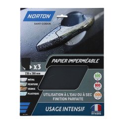 Feuilles de ponçage à main Norton multi-usages - Grain assortis