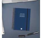 Agenda  155x212 mm1 Día Página Espiral Opaque Finocam Azul Español