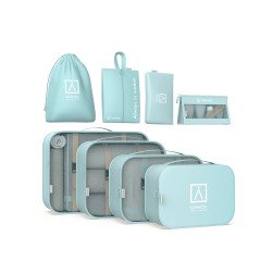 Organizador de maletas 8 piezas Numada Midweek A80 Azul claro