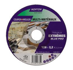 Disque de découpe 2 en 1 Norton multi-matériaux Ø 125 x 22,23 mm