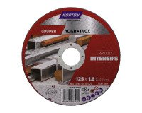 Disque à tronçonner Norton – Usage intensif acier et inox Ø 125 x 22,23 mm