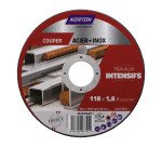 Disque à tronçonner Norton – Usage intensif acier et inox Ø 115 x 22,23 mm