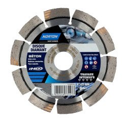 Disque diamant Norton béton Ø 125 x 22,23 mm - Nombre de segment 10