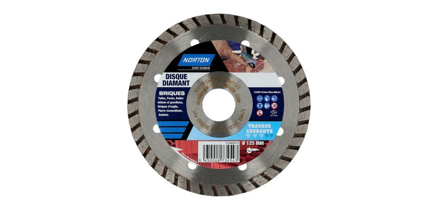 Disque diamant Norton briques Ø 125 x 22,23 mm