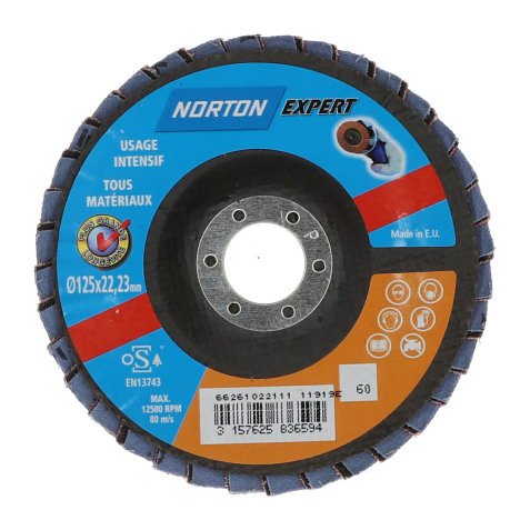 Disque à lamelles Norton Expert Ø 125 x 22,23 mm - Lot de 5