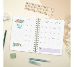 Agenda semana vista espiral Journal Verde Finocam 155 x 212 mm