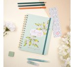 Agenda semana vista espiral Journal Verde Finocam 155 x 212 mm