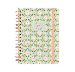Agenda semana vista espiral Journal Verde Finocam 155 x 212 mm