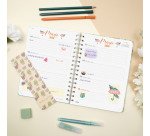 Agenda semana vista espiral Journal Verde Finocam 155 x 212 mm