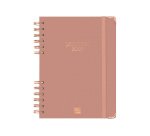Agenda dia página espiral Alma Rosa Finocam E10 155 x 212 mm