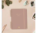 Agenda dia página espiral Alma Rosa Finocam E10 155 x 212 mm