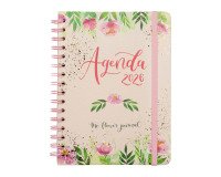 Agenda semana vista espiral Journal Rosa Finocam 155 x 212 mm