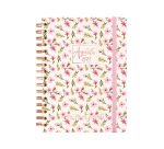 Agenda semana vista espiral Journal Rosa Finocam 155 x 212 mm
