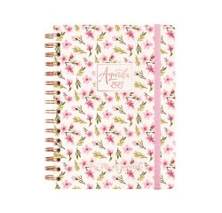 Agenda semana vista espiral Journal Rosa Finocam 155 x 212 mm