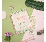 Agenda semana vista espiral Journal Rosa Finocam 155 x 212 mm