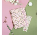 Agenda semana vista espiral Journal Rosa Finocam 155 x 212 mm