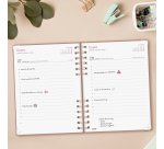 Agenda dia página espiral Alma Rosa Finocam E10 155 x 212 mm