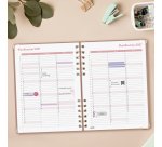 Agenda semana vista espiral Alma Rosa Finocam E10 155 x 212 mm