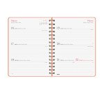 Agenda semana vista espiral Alma Coral Finocam E10 155 x 212 mm