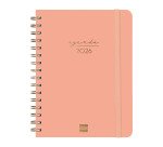 Agenda semana vista espiral Alma Coral Finocam E10 155 x 212 mm
