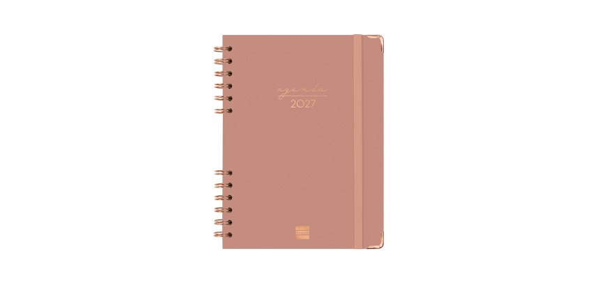 Agenda semana vista espiral Alma Rosa Finocam E10 155 x 212 mm