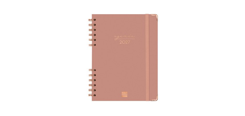 Agenda semana vista espiral Alma Rosa Finocam E10 155 x 212 mm