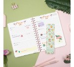 Agenda semana vista espiral Journal Rosa Finocam 155 x 212 mm